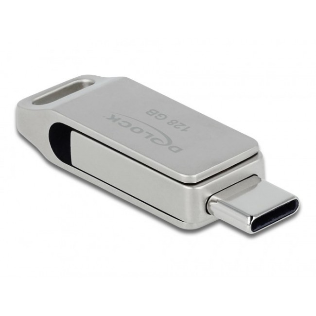 DeLOCK USB 5 Gbps USB-C + Type-A Memory Stick 128 GB - Metal Housing