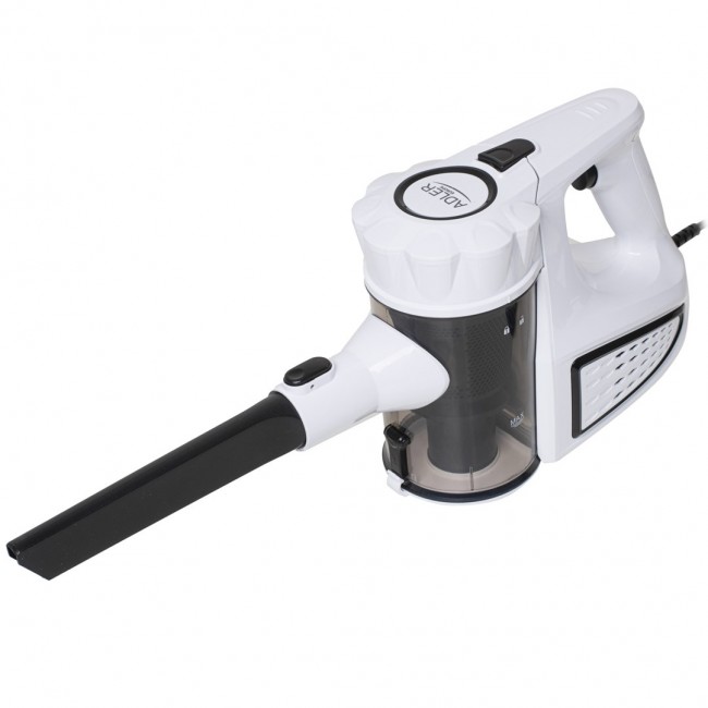 Adler AD 7036W stick vacuum/electric broom 2-in-1 stick vacuum AC Dry Bagless 1.5 L Black, White