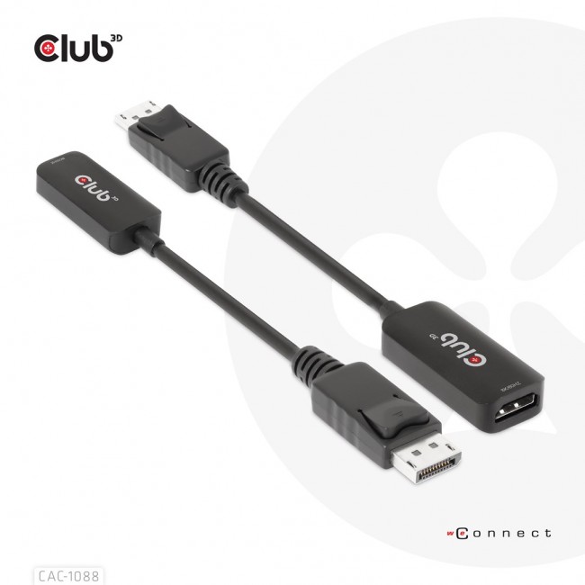CLUB3D DisplayPort1.4 to HDMI 4K120Hz/8K60Hz HDR Active adapter M/F CLUB3D DisplayPort1.4 to HDMI 4K120Hz/8K60Hz HDR Active adapter M/F