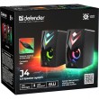 PC Speakers 2.0 DEFENDER J4 2.0 6W LED USB black