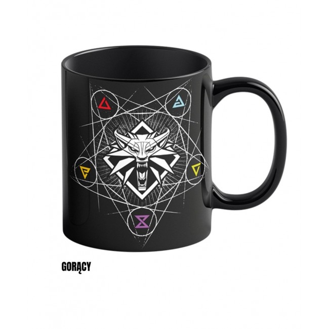 Mug Good Loot The Witcher 3 Art Heat Reveal - Witcher Signs 480 ml Black Mug Good Loot The Witcher 3 Art Heat Reveal - Witcher Signs 480 ml Black