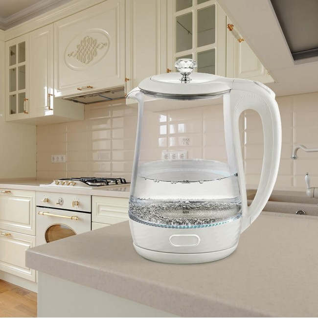 Maestro MR-052-WHITE Electric glass kettle, white 1.7 L Maestro MR-052-WHITE Electric glass kettle, white 1.7 L
