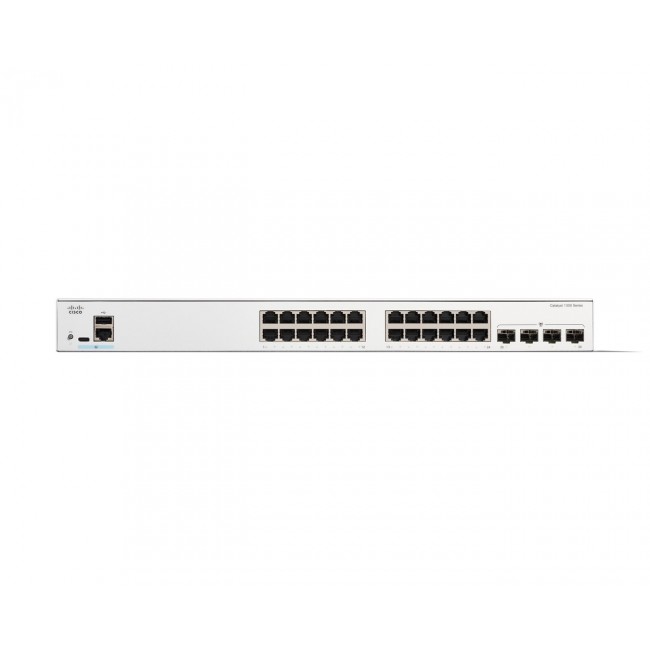 Cisco Catalyst 1300-24T-4G Managed Switch, 24 Port GE, 4x1GE SFP, Limited Lifetime Protection (C1300-24T-4G) Cisco Catalyst 1300-24T-4G Managed Switch, 24 Port GE, 4x1GE SFP, Limited Lifetime Protection (C1300-24T-4G)