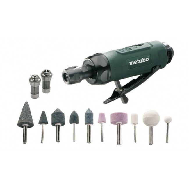 METABO PNEUMATIC STRAIGHT GRINDER DG 25 SET + ACCESSORIES