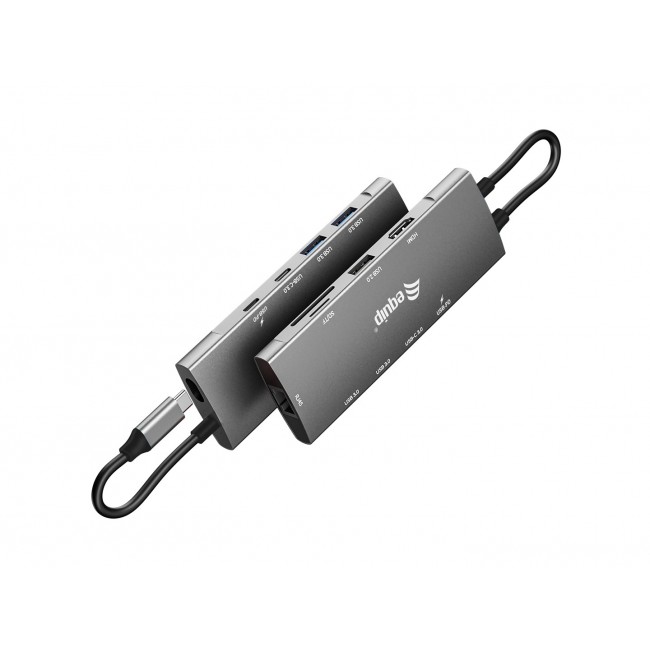 Equip USB-C 9 in 1 Multifunctional Adapter, HDMI 4K/60Hz, Gigabit LAN, USB 3.2 GEN1, SD/TF, 100W USB PD