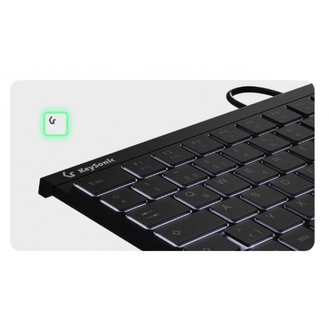 KeySonic KSK-5211ELU (DE) keyboard Home USB QWERTZ German Black