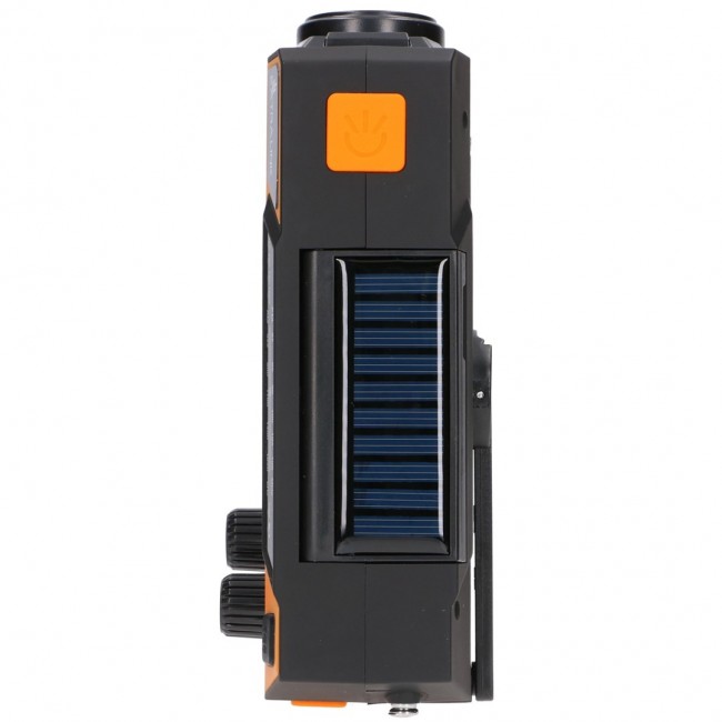 Extralink RADIO AWARYJNE SOLARNE Z KORBKA DYNAMO POWERBANK 4000MAH Z LATARKA SOS SR-4000 Portable Analog Black, Orange