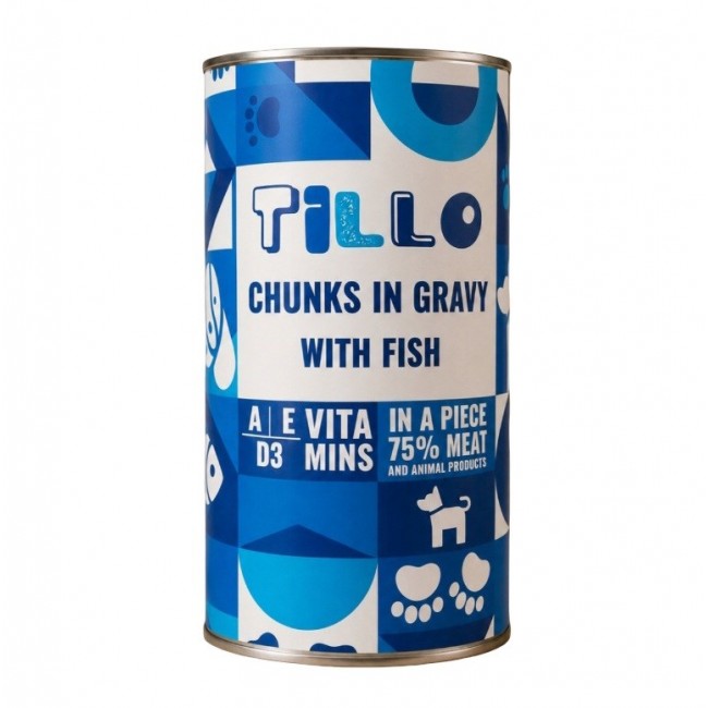 TILLO Chunks in gravy Fish - wet dog food - 1250g TILLO Chunks in gravy Fish - wet dog food - 1250g