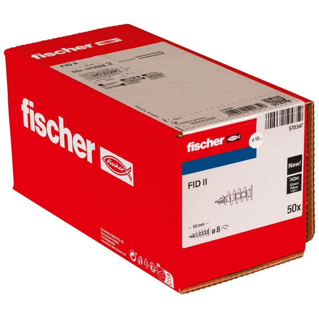 FISCHER ISOL. FID II 50 /50pcs. FOR INSULATION BOARDS (POLYSTYRENE).