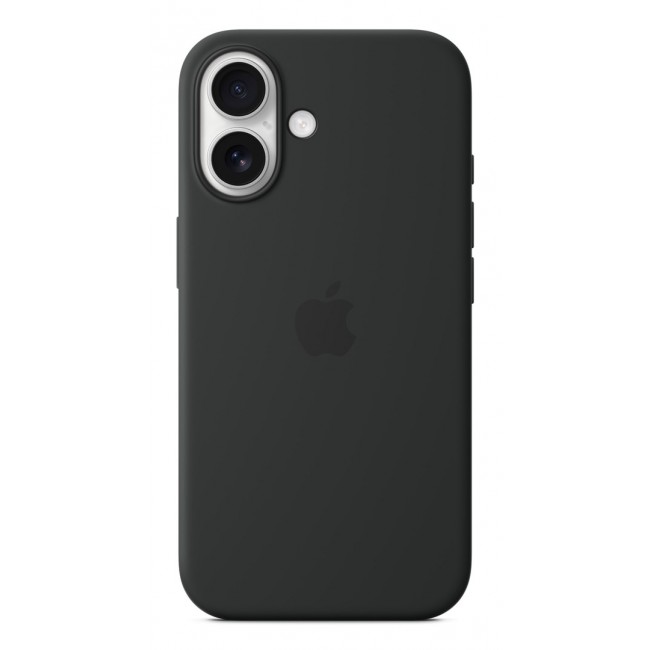 Apple iPhone 16 Silicone Case with MagSafe - Black Apple iPhone 16 Silicone Case with MagSafe - Black
