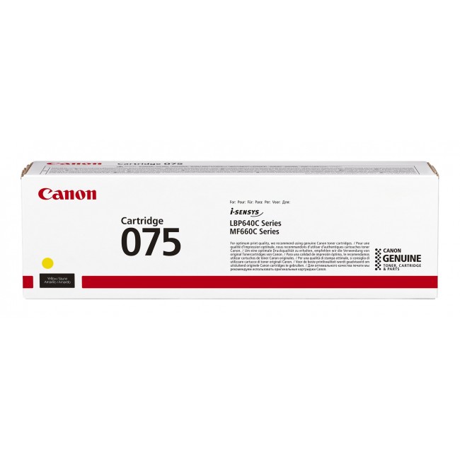 Canon 075 toner cartridge 1 pc(s) Original Yellow Canon 075 toner cartridge 1 pc(s) Original Yellow