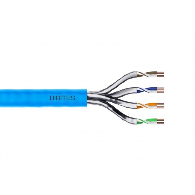 Digitus Cat.6A U/FTP installation cable, 100 m, simplex, B2ca Digitus Cat.6A U/FTP installation cable, 100 m, simplex, B2ca