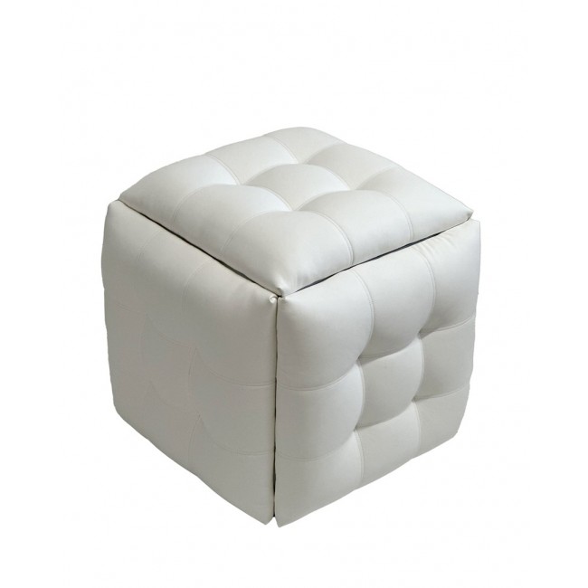 Puff-transformer 5in1 - 5 stools in 1 pouffe white eco leather