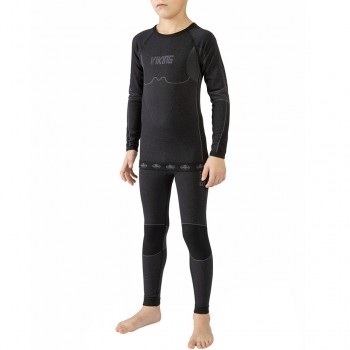 Viking Riko Thermal Underwear for Kids Black 500-14-3030-09 116-128cm