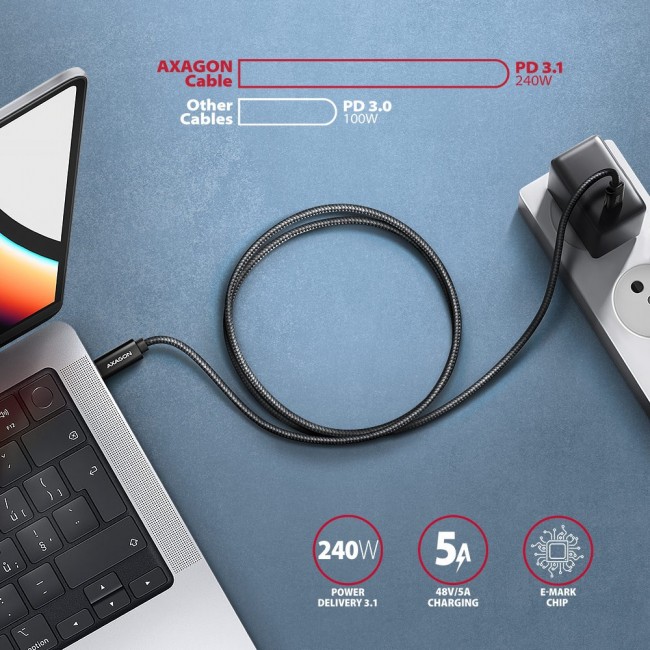 Axagon BUCM4X-CM10AB USB cable USB 3.2 Gen 2x2 1 m USB C Black