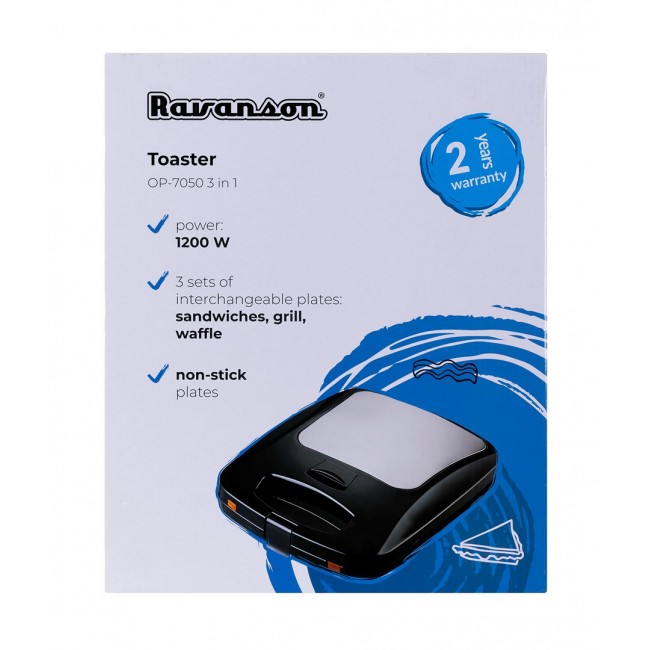 Toaster Ravanson OP-7050 Black, Silver 1200 W Toaster Ravanson OP-7050 Black, Silver 1200 W