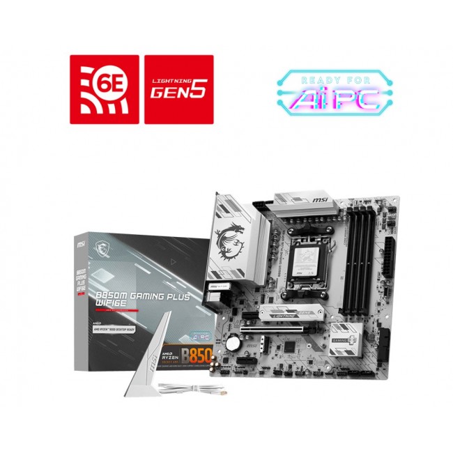MSI B850M GAMING PLUS WIFI6E AMD B850 Socket AM5 micro ATX MSI B850M GAMING PLUS WIFI6E AMD B850 Socket AM5 micro ATX