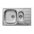 Steel sink 1.5-bowl with drainer ZEO 0513