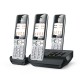 Gigaset COMFORT 500A Trio Analog/DECT telephone Caller ID Black, Silver