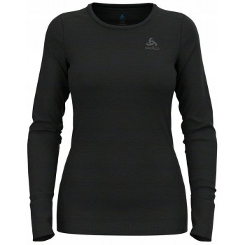 Odlo BL TOP crew neck l/s MERINO 200 women's T-shirt, size M, black