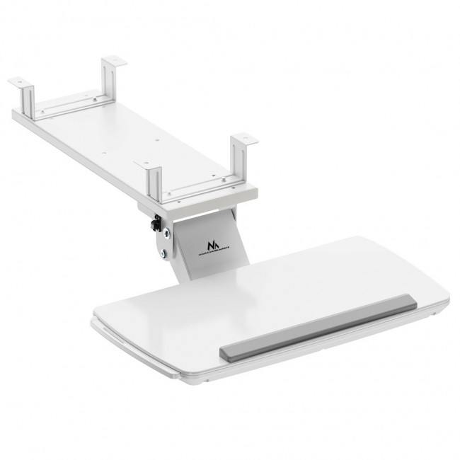 Maclean under-desk keyboard holder, adjustable, max. 5kg, white, MC-156 W Maclean under-desk keyboard holder, adjustable, max. 5kg, white, MC-156 W