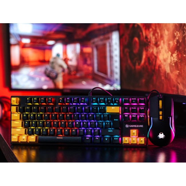 Tracer HORNET 87 keyboard Mouse included Gaming USB QWERTY English Black, Yellow