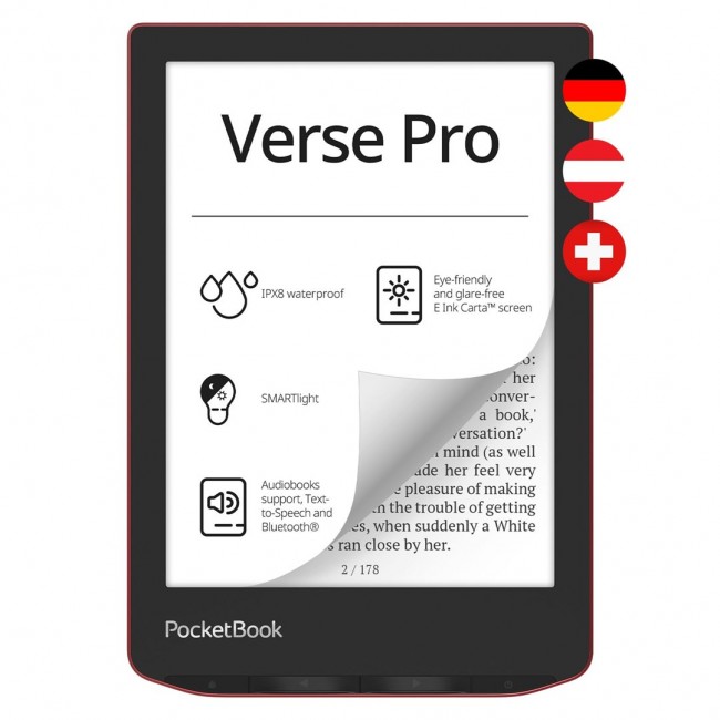 Czytnik PocketBook Verse Pro czerwony (PB634-3-WW) Czytnik PocketBook Verse Pro czerwony (PB634-3-WW)