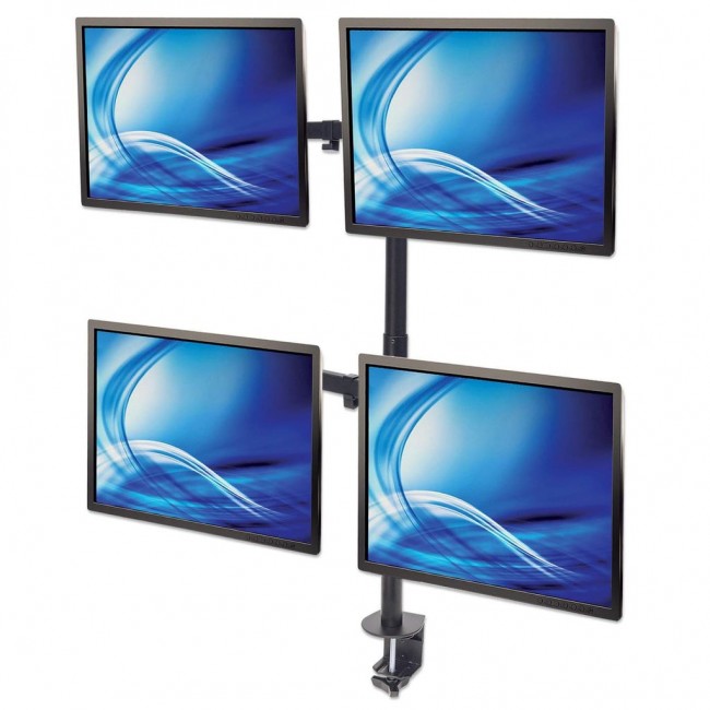 Manhattan Quad Desk Mount for TV & Monitors, For screens 10 Manhattan Quad Desk Mount for TV & Monitors, For screens 10