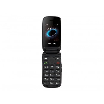 BLOW Black Phone for Seniors with a Flip Cover S24