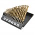 Wiert a do metalu HSS-TiN 1.0-10.0 mm, zestaw 19 szt.