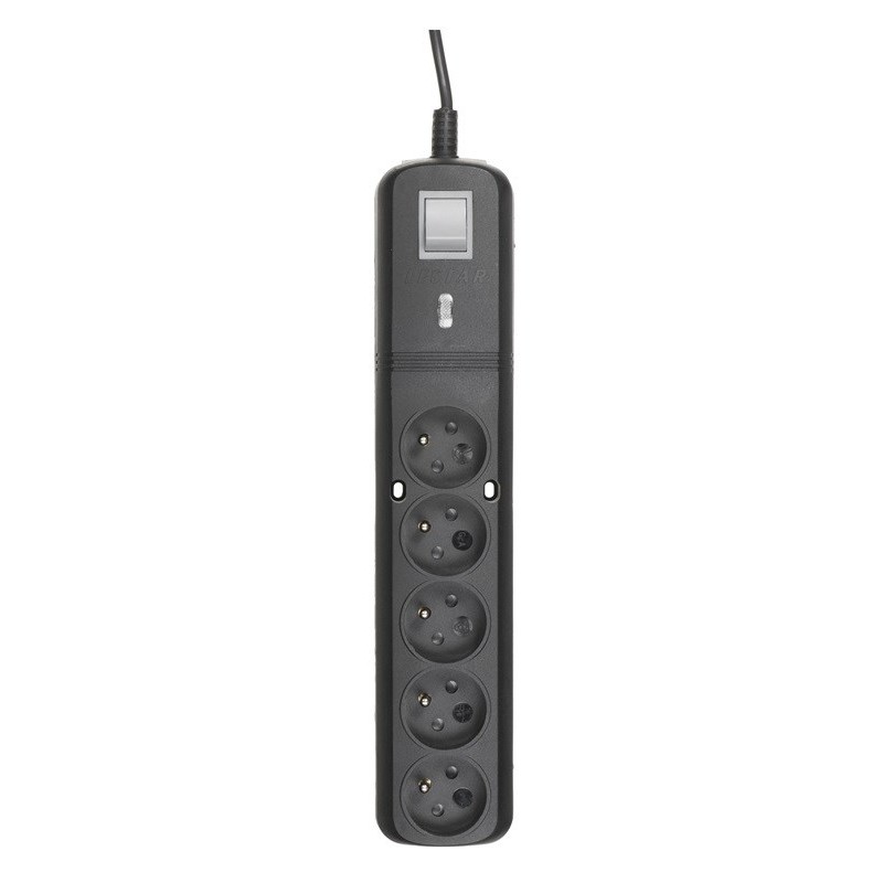 LESTAR LV530W 2,5M surge protector Black, Grey 5 AC outlet(s) 2.5 m