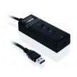 iBox IUH3FB interface hub 5000 Mbit/s Black iBox IUH3FB interface hub 5000 Mbit/s Black