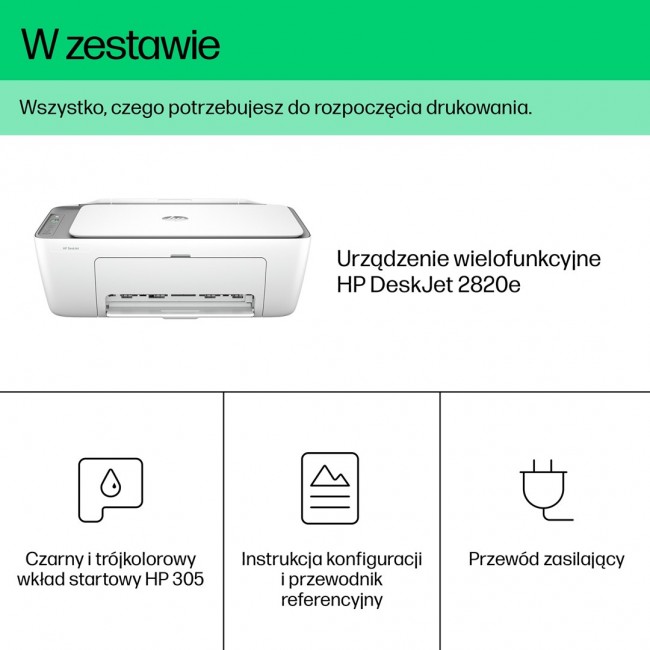 HP DeskJet 2820e All-in-One Printer Thermal inkjet A4 4800 x 1200 DPI 7.5 ppm Wi-Fi