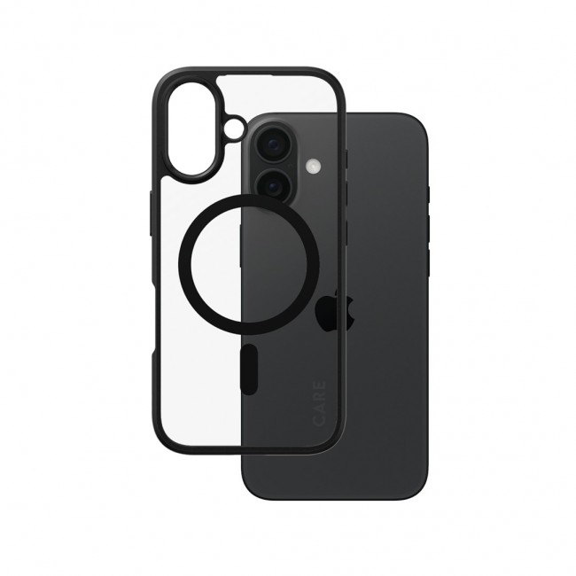 PanzerGlass CARE by Flagship Case Transparent Urban Combat w. Black Frame & MagSafe iPhone 16 PanzerGlass CARE by Flagship Case Transparent Urban Combat w. Black Frame & MagSafe iPhone 16