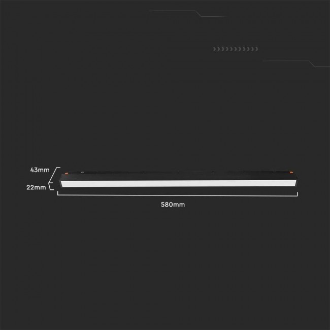 Rail luminaire 48V V-TAC 20W LED SMART WiFi TRACKLIGHT 3in1 Black VT-3620 2700K-6400K 2100lm