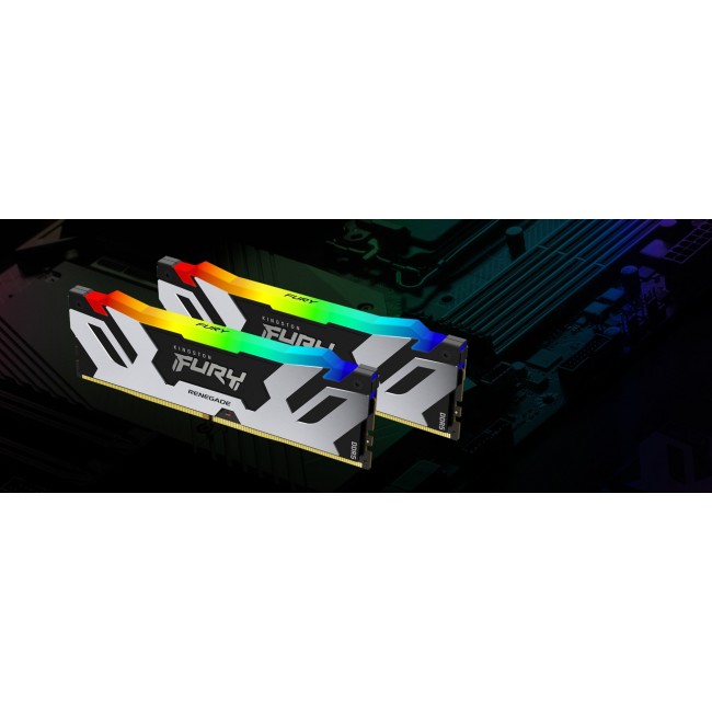 Kingston Technology FURY 16GB 7200MT/s DDR5 CL38 DIMM (Kit of 2) Renegade RGB XMP Kingston Technology FURY 16GB 7200MT/s DDR5 CL38 DIMM (Kit of 2) Renegade RGB XMP