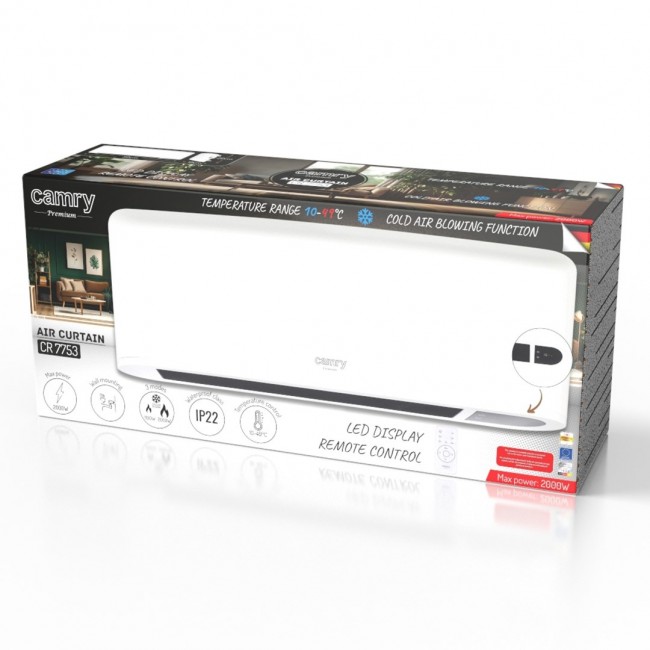 Adler AD 7753 air curtain Black, White 2000 W Adler AD 7753 air curtain Black, White 2000 W