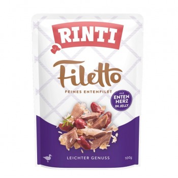 RINTI Filetto Chicken fillet with duck hearts- wet dog food - 100g