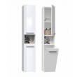 Bathroom cabinet NEL III 31x30x174 cm, white, glossy