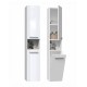 Bathroom cabinet NEL III 31x30x174 cm, white, glossy Bathroom cabinet NEL III 31x30x174 cm, white, glossy