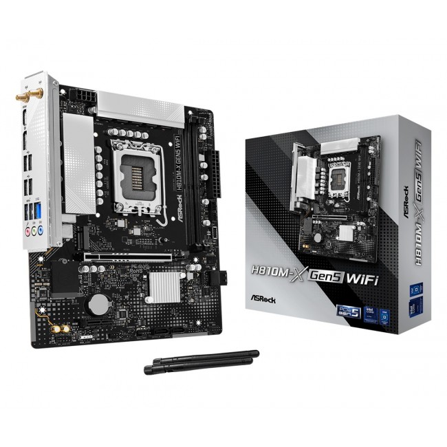 Asrock H810M-X Gen5 WiFi Intel H810 LGA 1851 (Socket V1) micro ATX