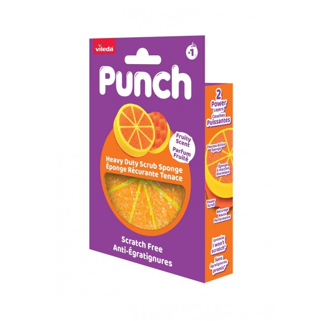 Vileda Punch Strong Orange Scouring Pad, 1 piece