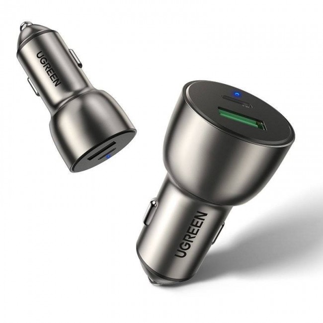 Ugreen 60980 mobile device charger Universal Silver Cigar lighter Fast charging Auto