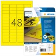 HERMA Labels signalling hard-wearing A4 45,7x21,2 mm yellow strong adhesion film matt weatherpr. 1200 pcs.