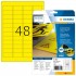 HERMA Labels signalling hard-wearing A4 45,7x21,2 mm yellow strong adhesion film matt weatherpr. 1200 pcs.