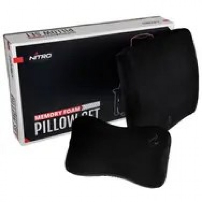 Nitro Concepts Memory Foam Pillow Set Black/Black - foam cushion set Nitro Concepts Memory Foam Pillow Set Black/Black - foam cushion set
