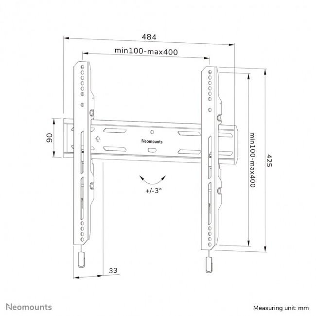 Neomounts WL30S-850BL14 TV mount wall 40-75