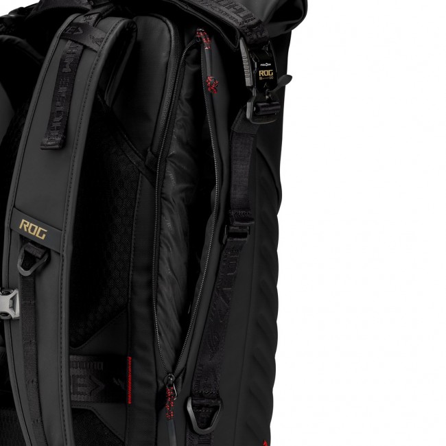 ASUS ROG SLASH Edition 20 backpack Roll top backpack Black Polyester, PU leather