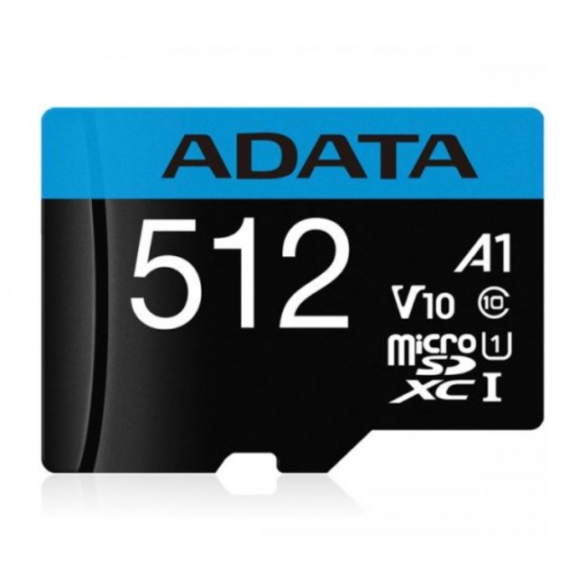 ADATA AUSDX512GUICL10A1-RA1 memory card 512 GB MicroSDXC UHS-I Class 10 ADATA AUSDX512GUICL10A1-RA1 memory card 512 GB MicroSDXC UHS-I Class 10