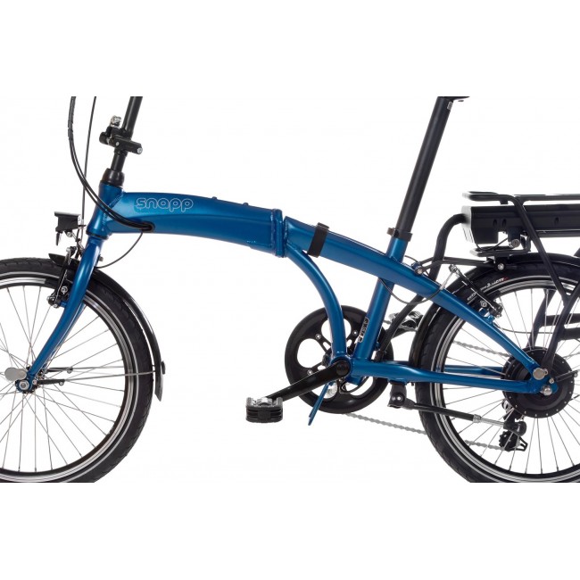 Snapp City-E folding electric bicycle, blue